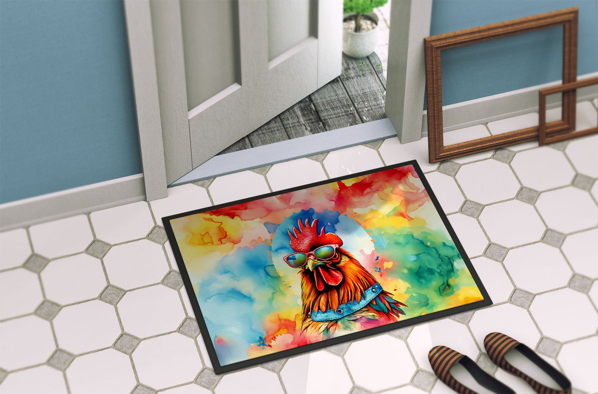 Hippie New Hampshire Red Rooster Doormat
