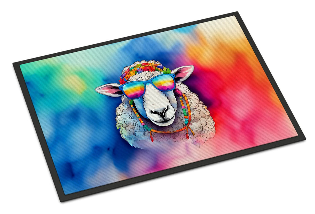 Hippie Sheep Artwork Doormat for Entryways