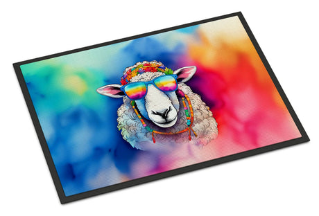 Hippie Sheep Artwork Doormat for Entryways