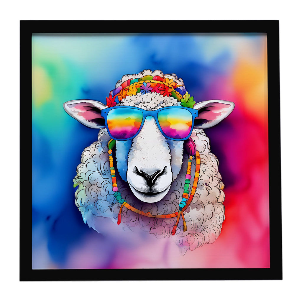 Hippie Sheep Framed Wall Print