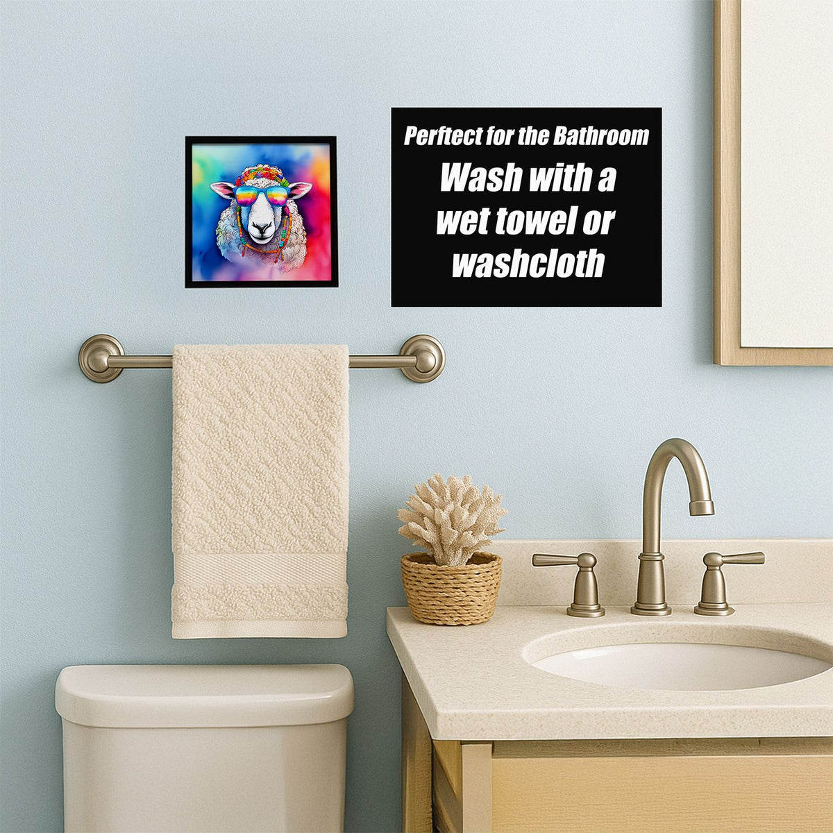 Hippie Sheep Framed Wall Print