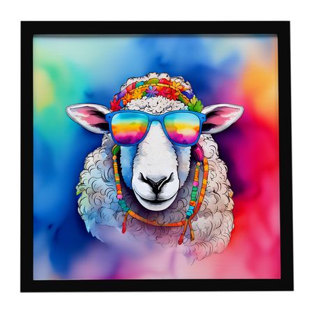Hippie Sheep Framed Wall Print