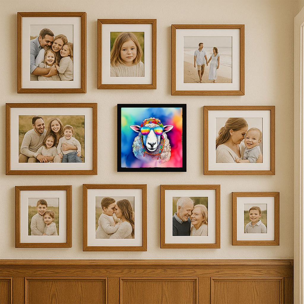 Hippie Sheep Framed Wall Print