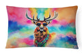 Hippie Animals Deer Indoor-Outdoor Throw Pillow
