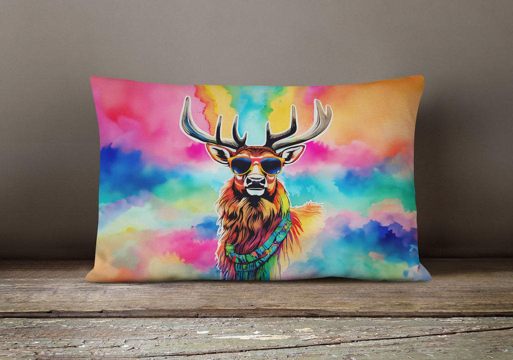 Hippie Animals Deer Indoor-Outdoor Throw Pillow