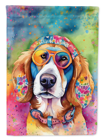 Hippie Dawg House Flag Large Porch Sleeve Pole Decorative Outside Yard Banner Artwork Wall Hanging