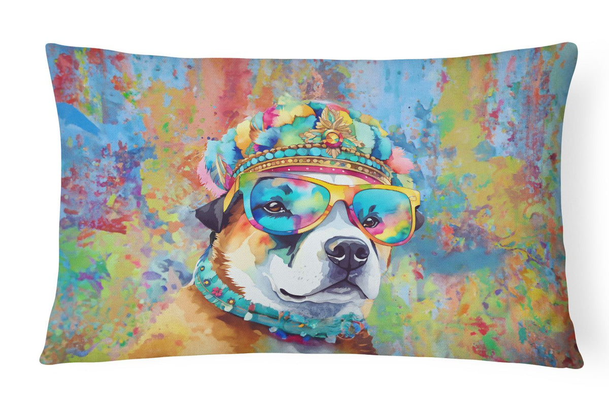 Hippie Akita Decorative Pillow for Couch or Patio