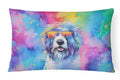 Hippie Old English Sheepdog Decorative Throw Pillow