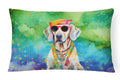 Hippie Weimaraner Decorative Throw Pillow