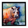 Hippopotamus Framed Metal Print: everyday Glass-Free Wall Art for Any Room