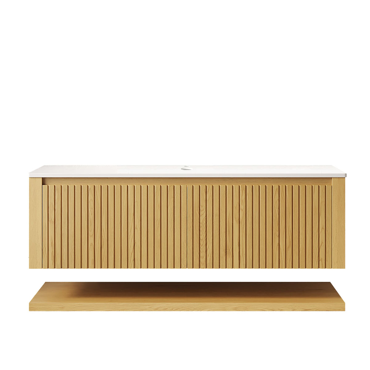 HIZON Corolla Oak Wall-Mounted Bathroom Cabinet