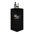 Hobart Black Corner Bar Cabinet