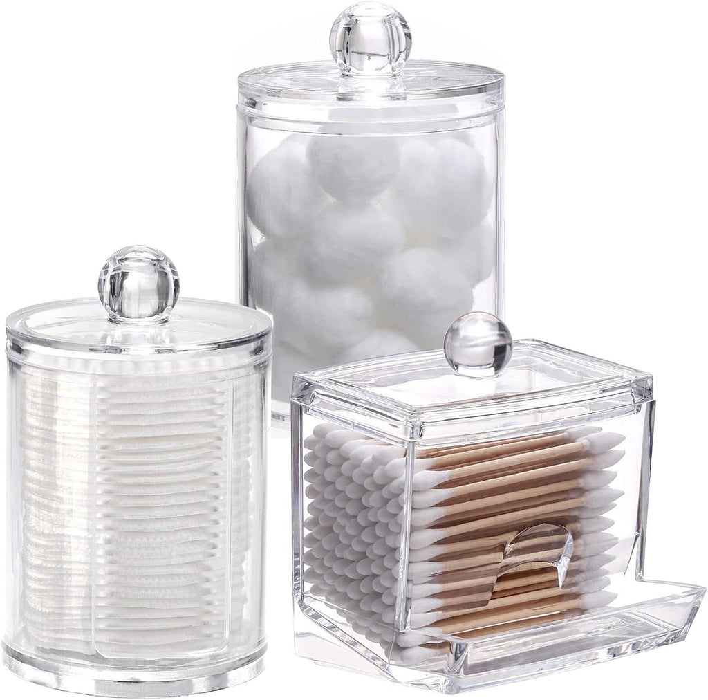 Apothecary-Style Bathroom Jars for Cotton Balls and Swabs