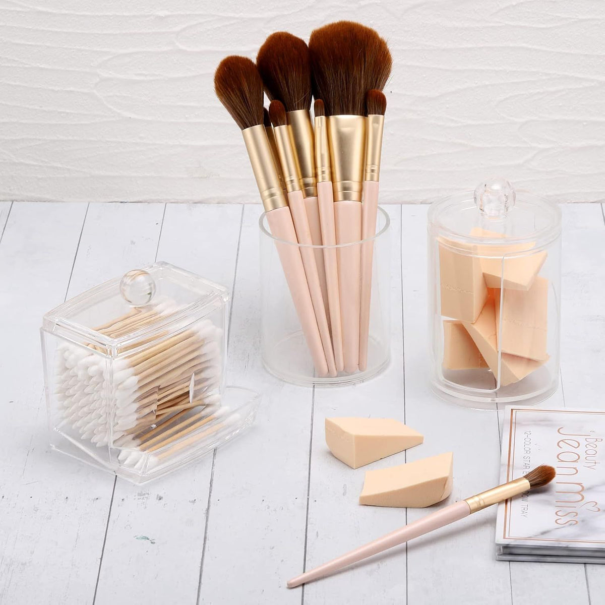 Apothecary-Style Bathroom Jars for Cotton Balls and Swabs