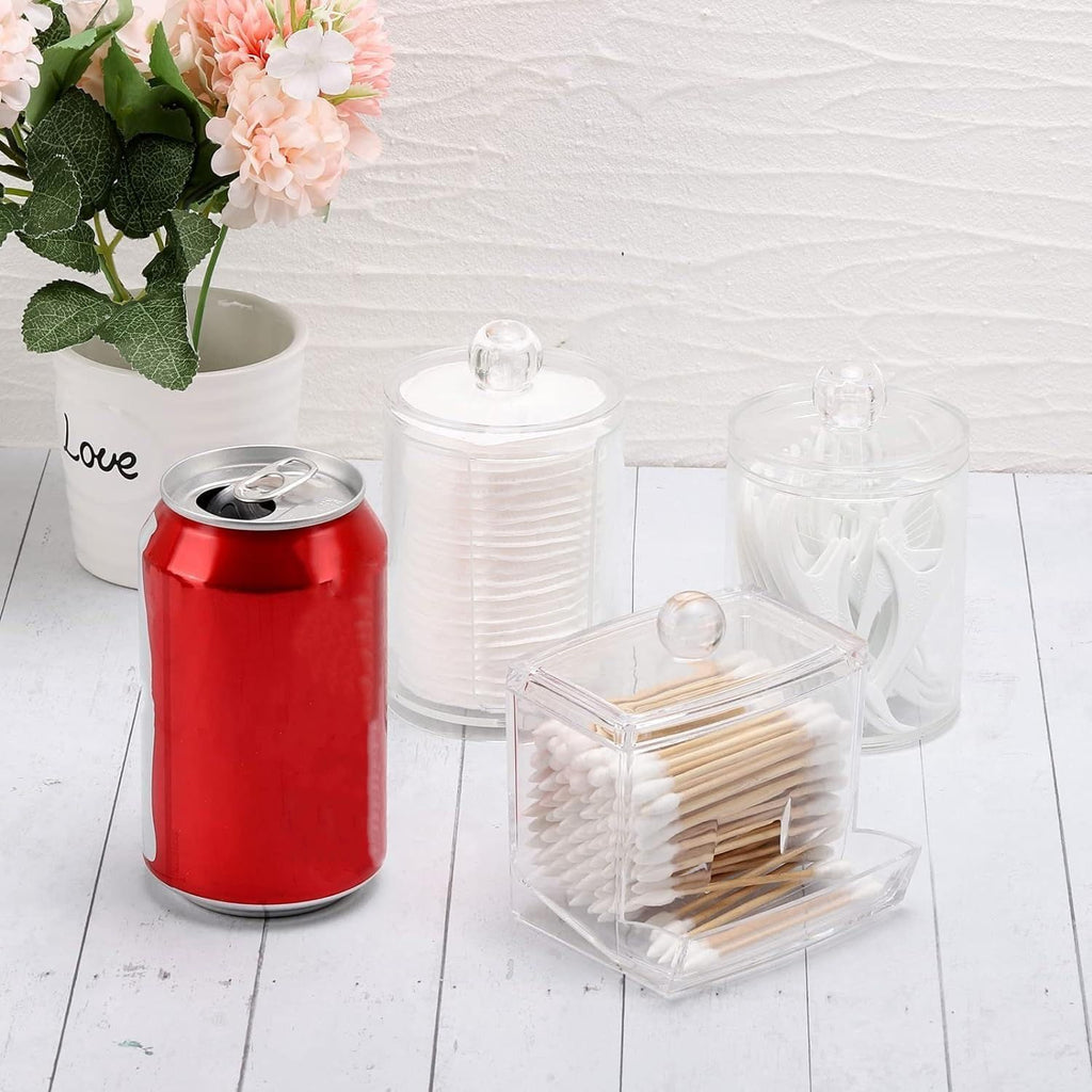 Apothecary-Style Bathroom Jars for Cotton Balls and Swabs