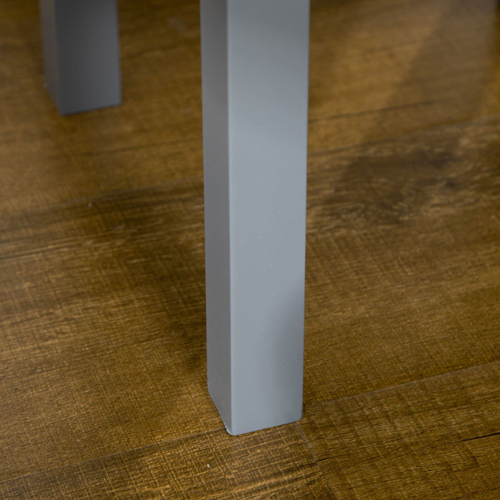 Narrow Side Table with Drawer and Elevated Shelf