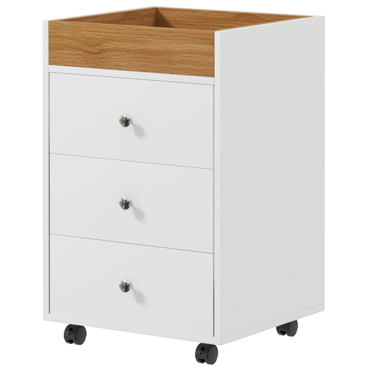 HOMCOM Rolling Office Cabinet and Printer Stand