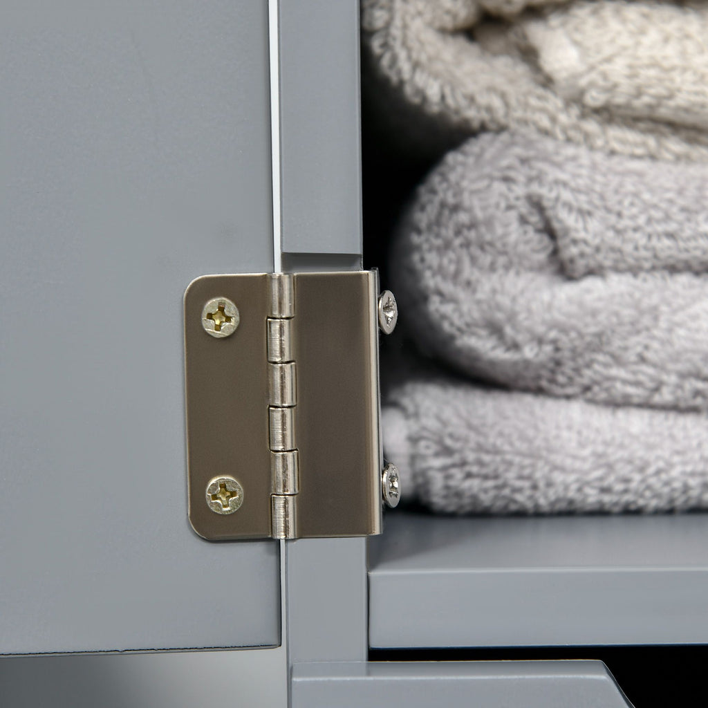 HOMCOM Narrow Bathroom Linen Tower with Shelves and Drawers