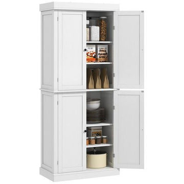 Freestanding Pantry Cabinet with Adjustable Shelving