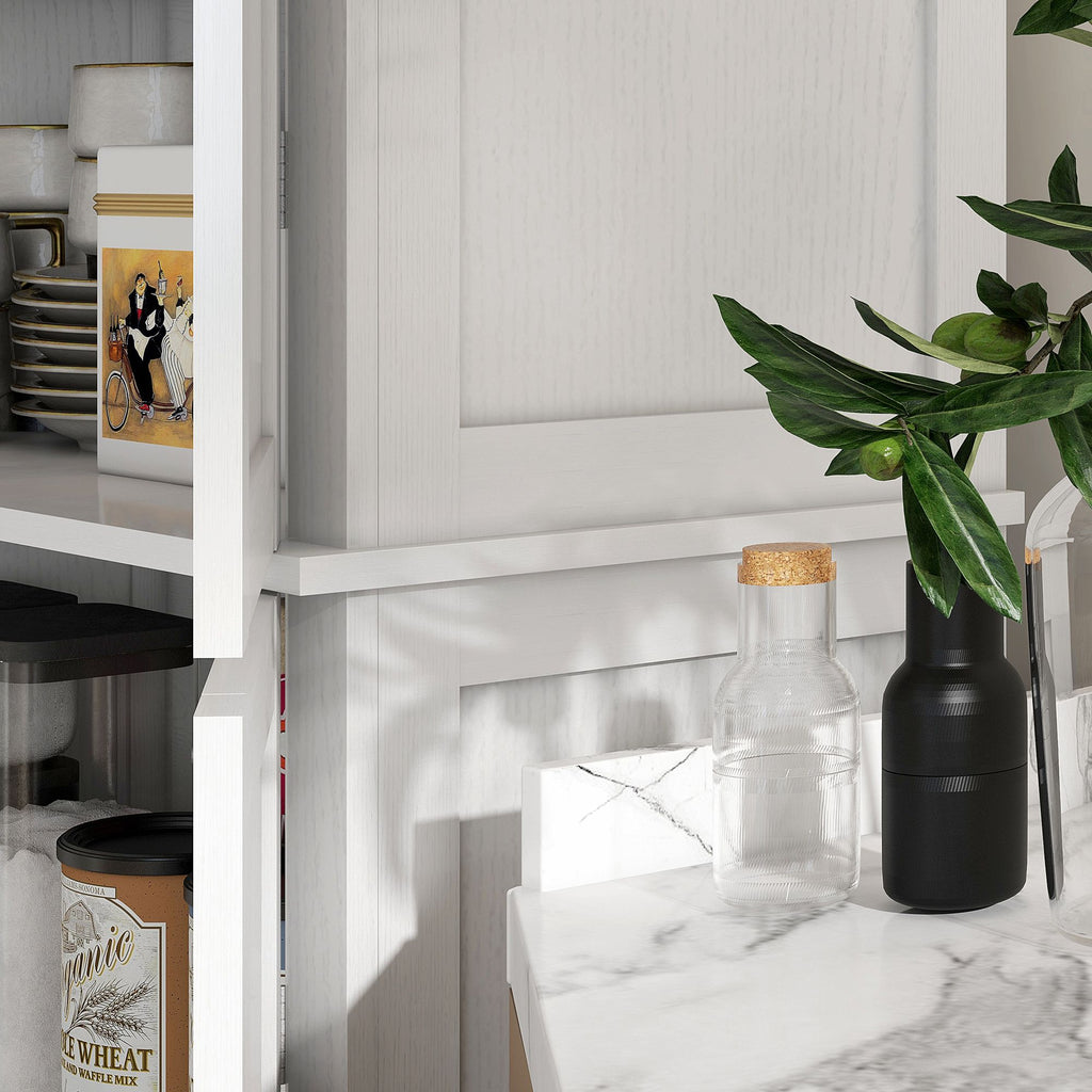 Freestanding Pantry Cabinet with Adjustable Shelving