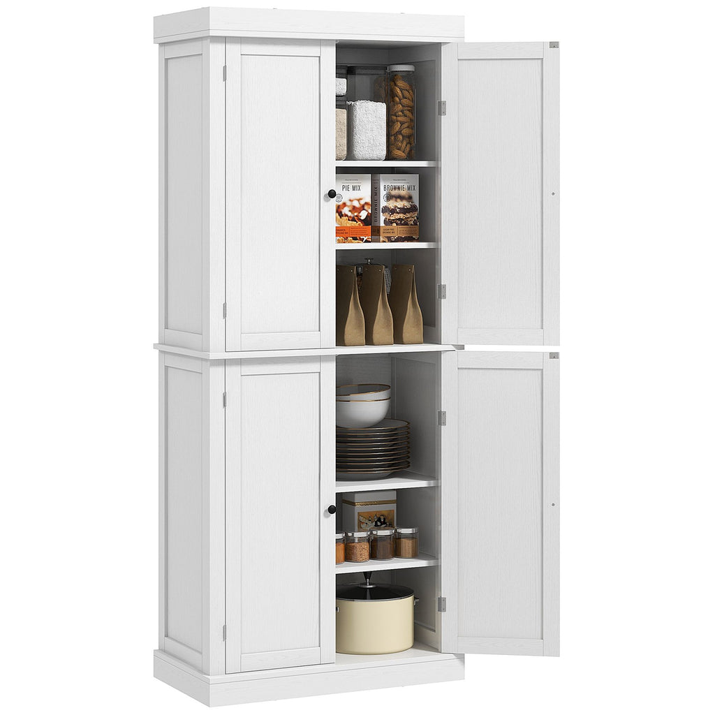 Freestanding Pantry Cabinet with Adjustable Shelving