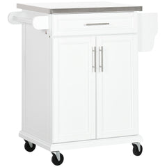 HOMCOM Rolling Kitchen Island with Flexible Storage