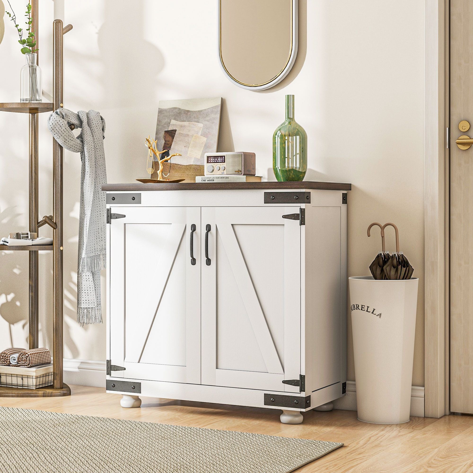 Modern Farmhouse Sideboard With Adjustable Shelf