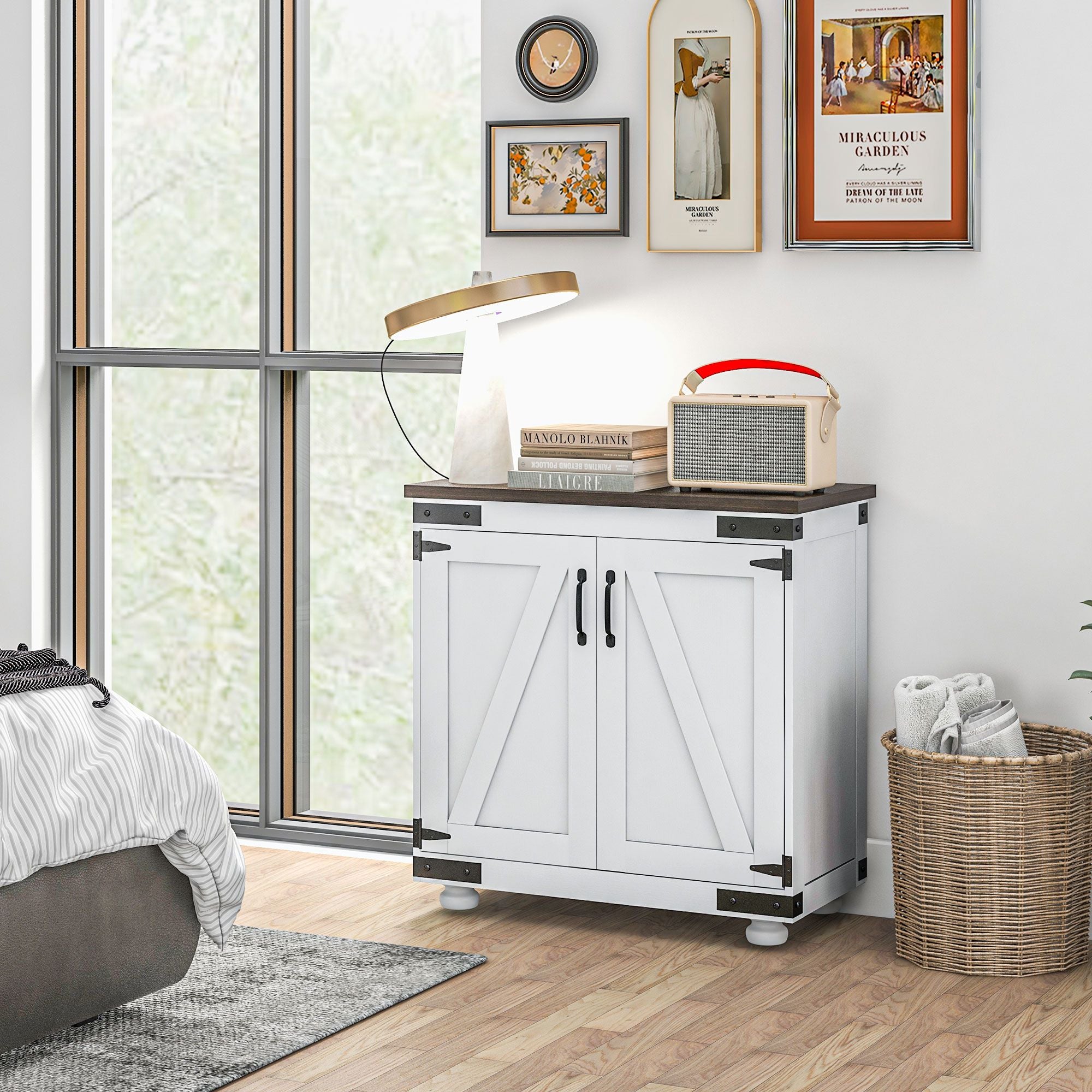 Modern Farmhouse Sideboard With Adjustable Shelf