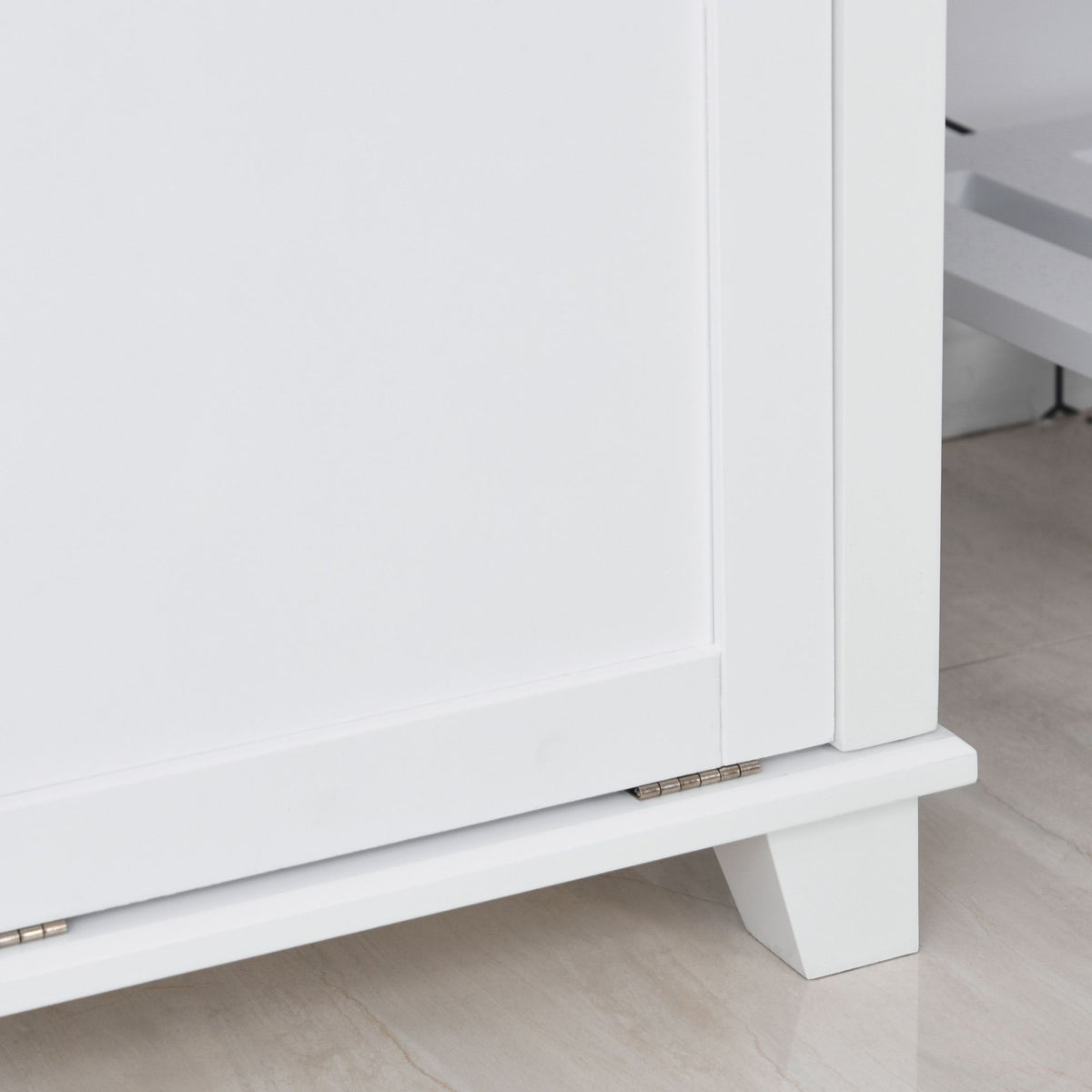 HOMCOM Tilt-Out Laundry Sorter Bathroom Cabinet with Two Storage Compartments