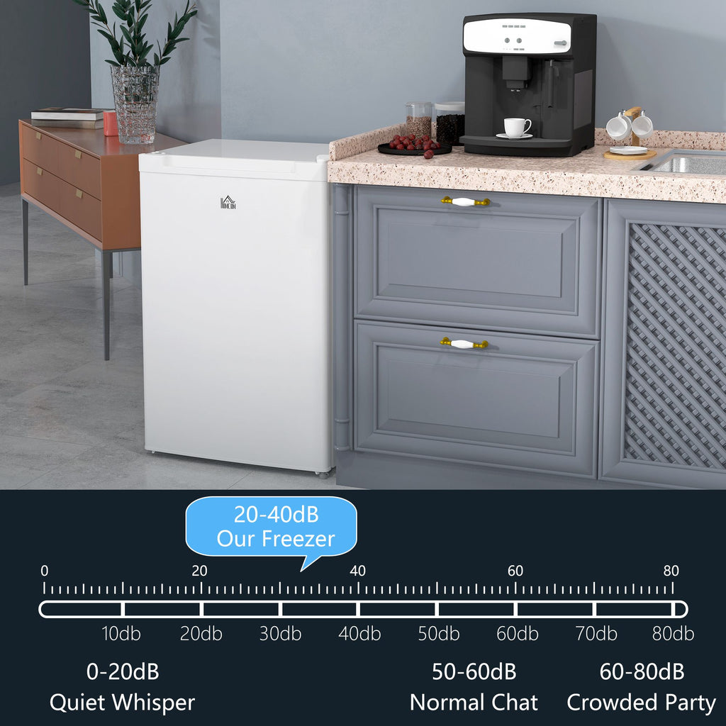 HOMCOM Compact Upright Freezer with Reversible Door
