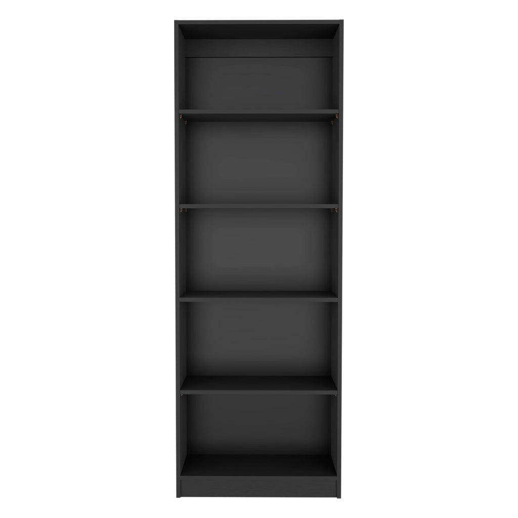 Home 4 Shelves Bookcase with Multi-Tiered Storage -Black -Office