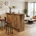 Rustic Bar Cart with Ample Storage for Cocktail Parties