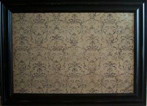 Espresso Damask Dry-Erase and Magnetic Message Board