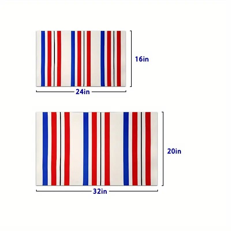 Red, White and Blue Patriotic Entrance Mat