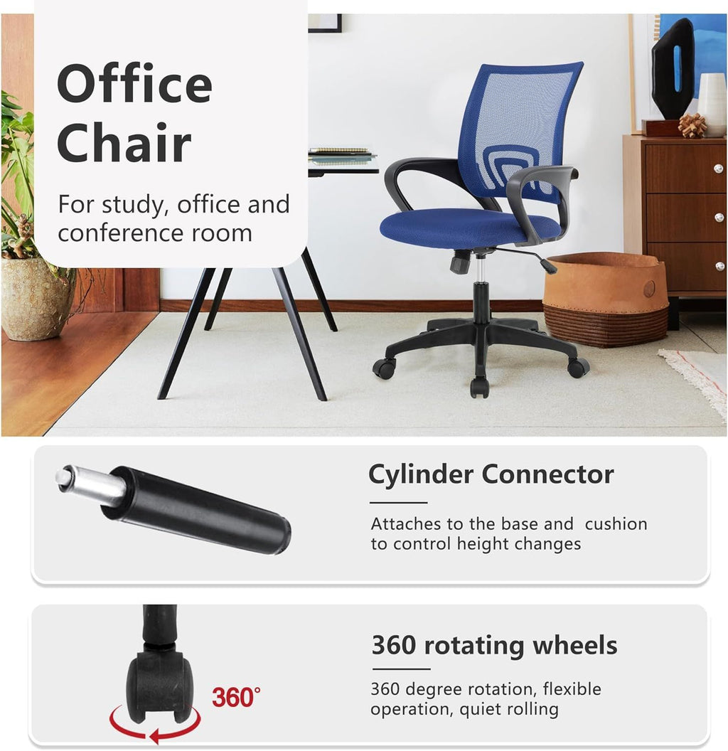 Ergonomic Mesh Desk Chair with Lumbar Support and Adjustable Height