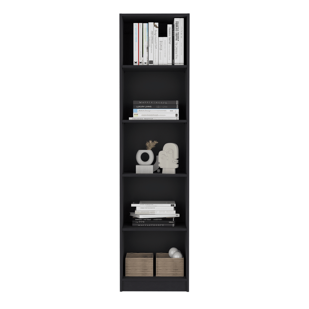 5-Tier Slim Bookcase for Home Office Organization