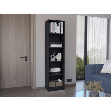 5-Tier Slim Bookcase for Home Office Organization