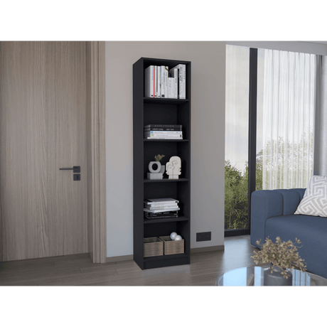 5-Tier Slim Bookcase for Home Office Organization