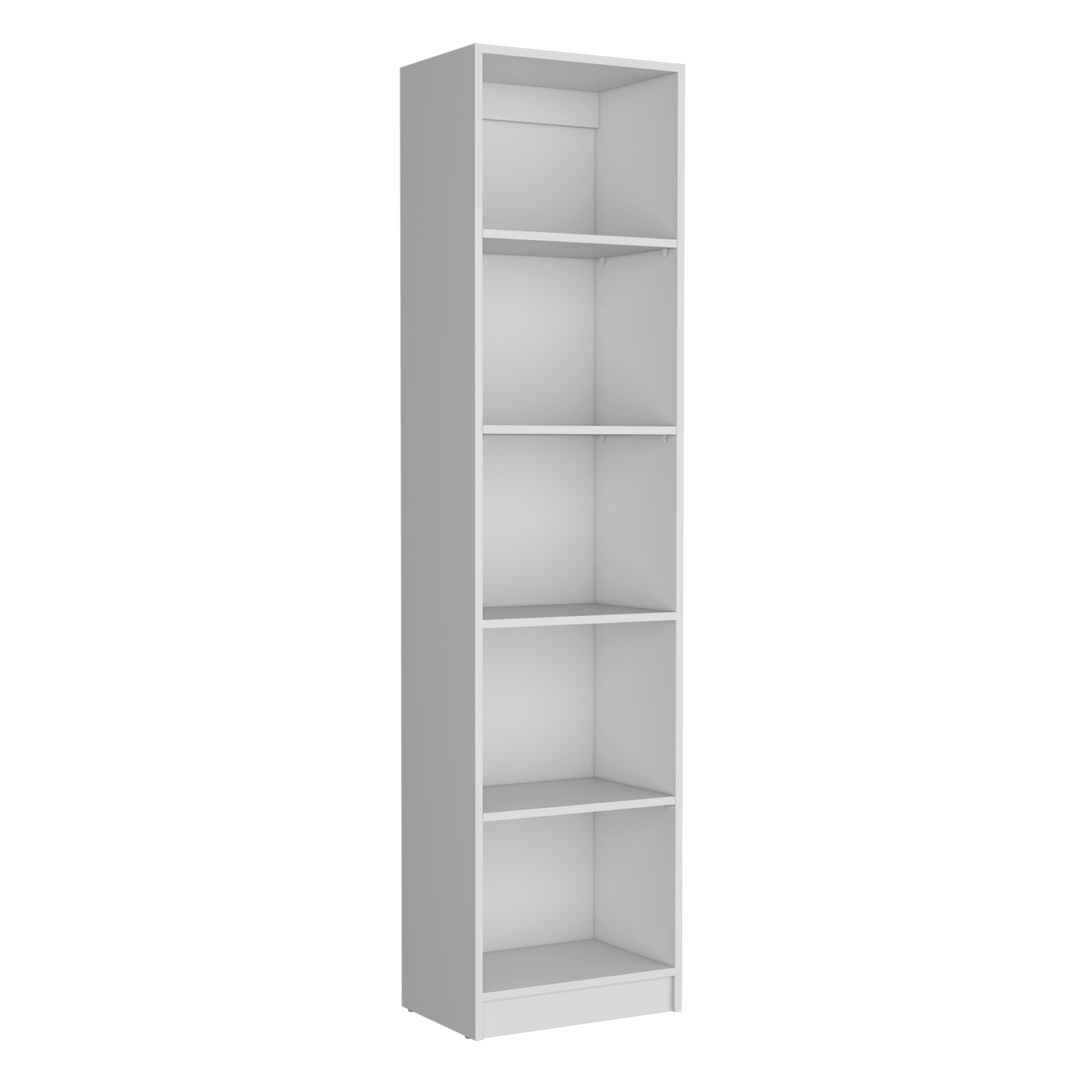Home Xs Bookcase with 5-Tier Shelves and Slim Design -White -Office