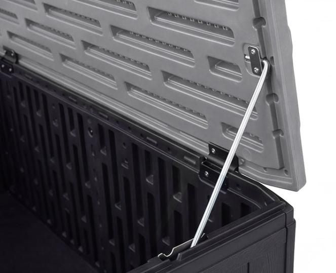 Horizontal Resin Storage Shed 20 Cu. with Adjustable Shelf Outdoor Garden Equipment Organizer Whit