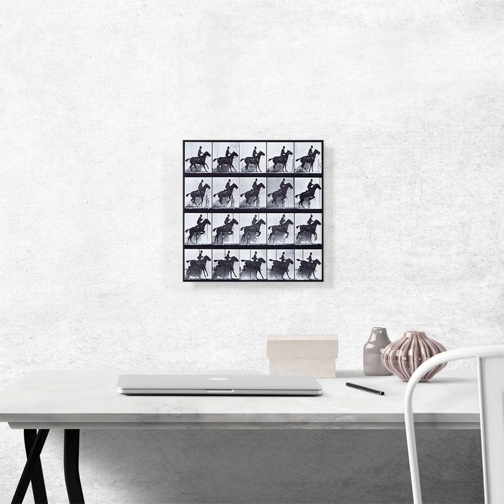 Horse and Rider Jumping Hurdle Canvas Art