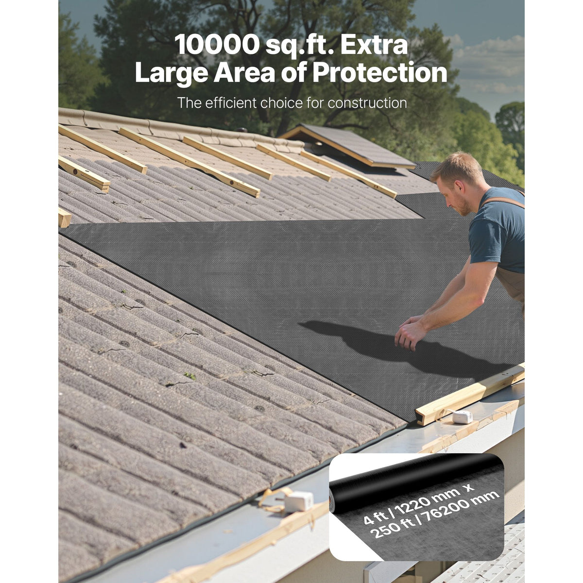 Two-Sided Breathable House Wrap for Roofing Projects