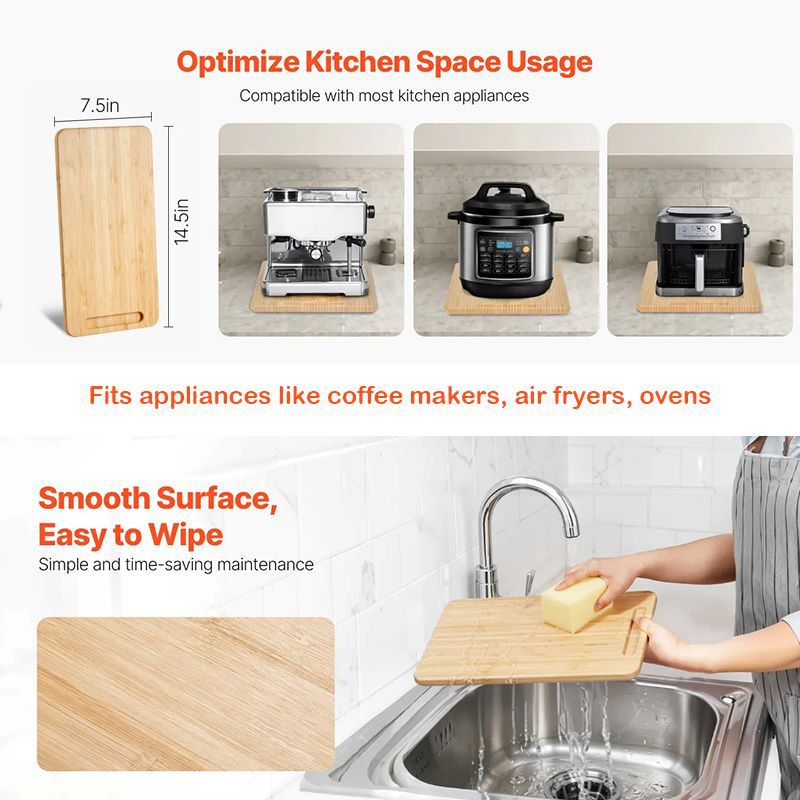 Rolling Countertop Slider for Kitchen Appliances