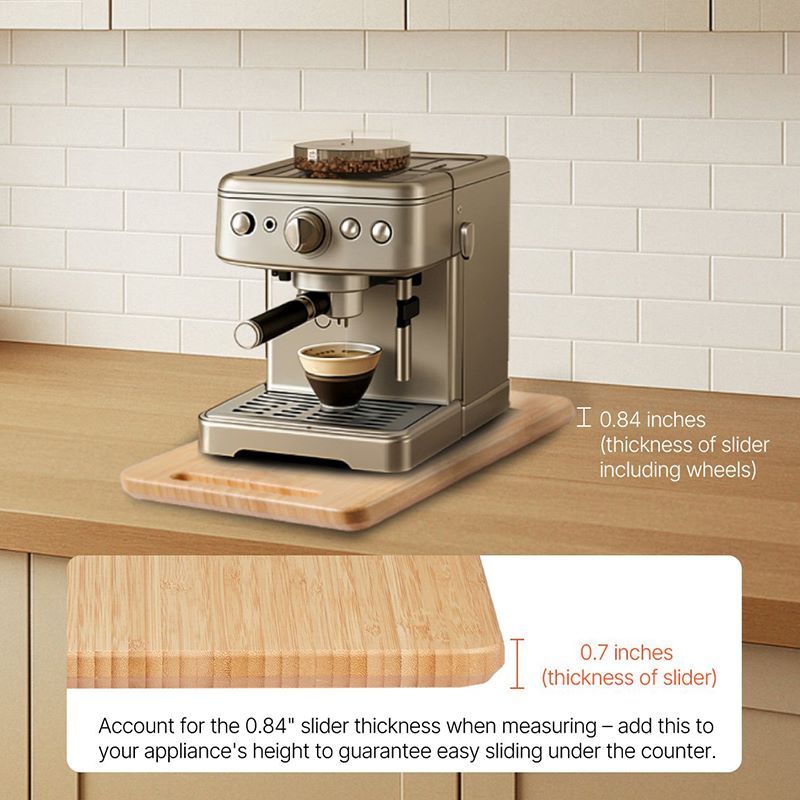Rolling Countertop Slider for Kitchen Appliances