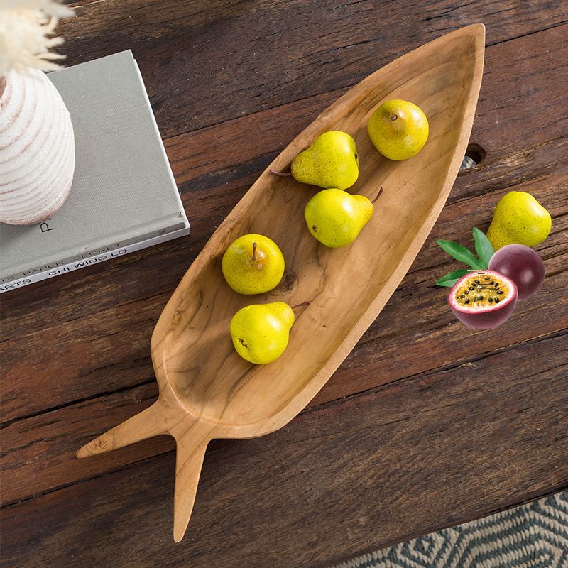 Brown Carrot-Shaped Decorative Plate