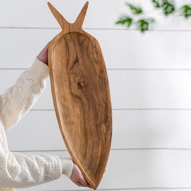 Brown Carrot-Shaped Decorative Plate