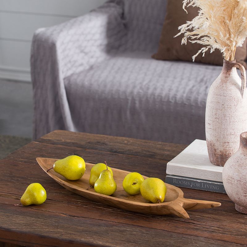 Brown Carrot-Shaped Decorative Plate