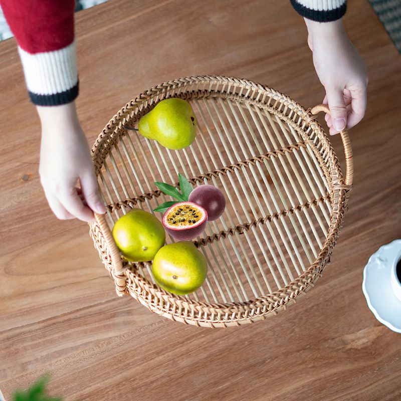 Set of Three Sienna Woven Decorative Trays