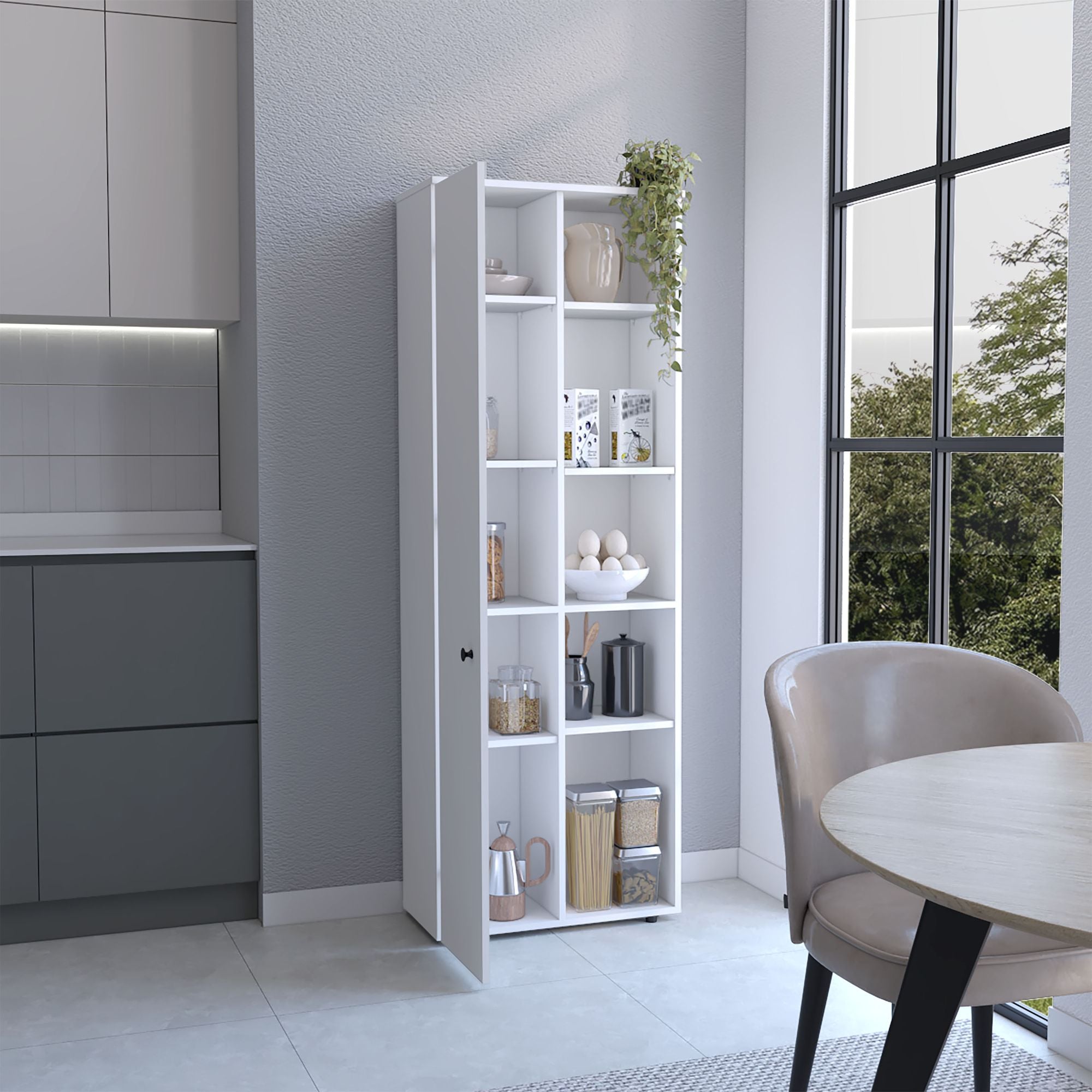 Hoyt Multistorage Kitchen Pantry Cabinet – 10 Compartments