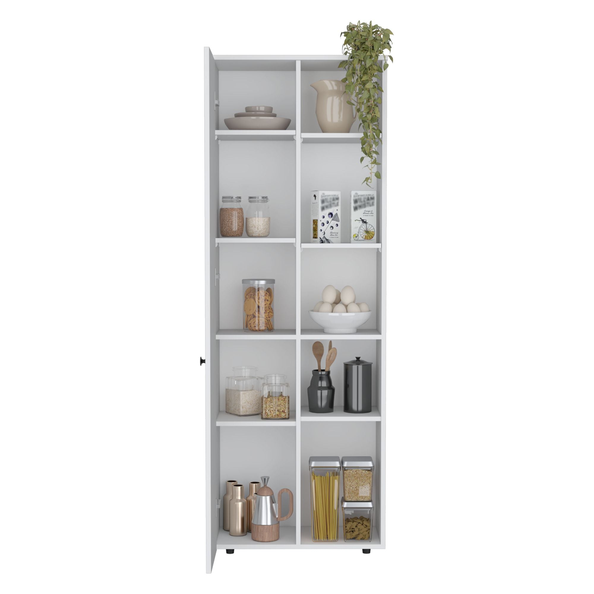 Hoyt Multistorage Kitchen Pantry Cabinet – 10 Compartments
